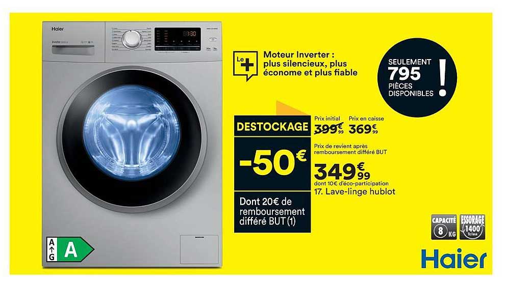 lave-linge hublot haier