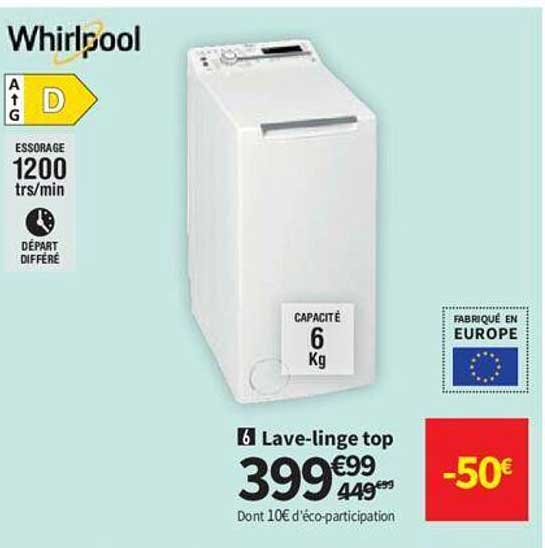 lave-linge top whirlpool