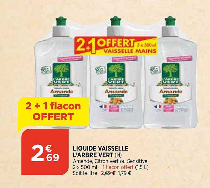 liquide vaisselle l'arbre vert