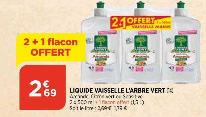 liquide vaisselle l'arbre vert