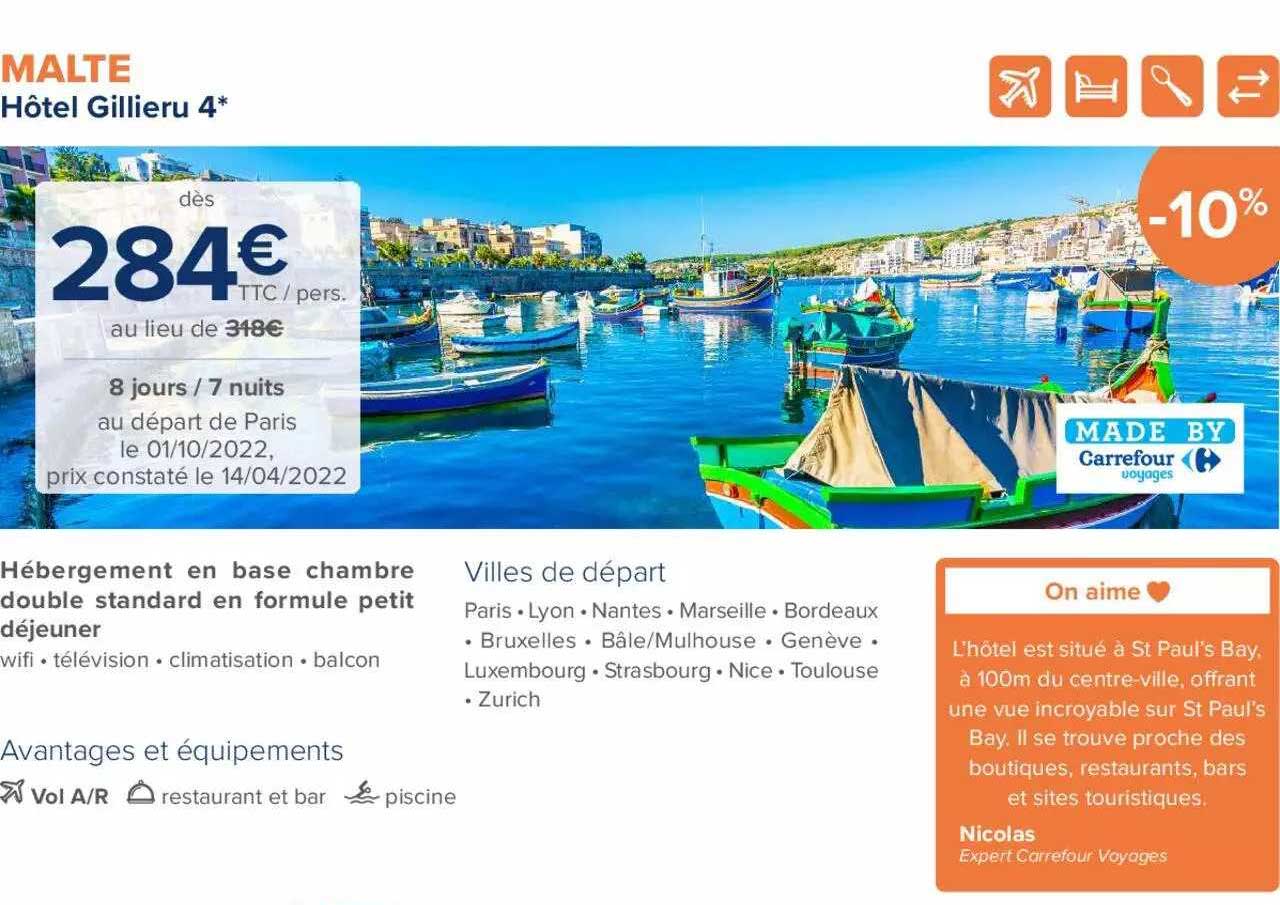 malte : hôtel gillieru 4*