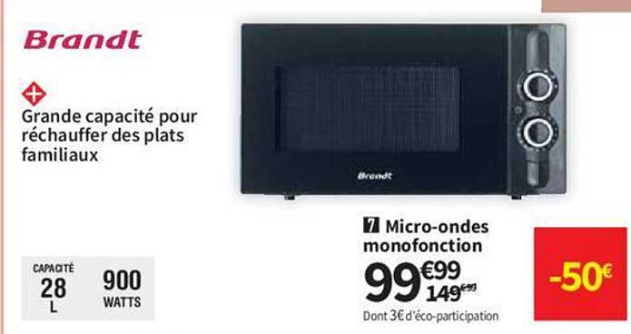 micro-ondes monofonction brandt