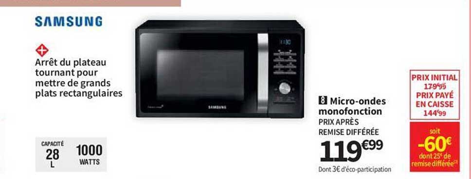 micro-ondes monofonction samsung