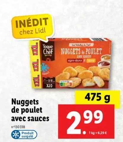 Nuggets De Poulet Avec Sauces Toque Du Chef