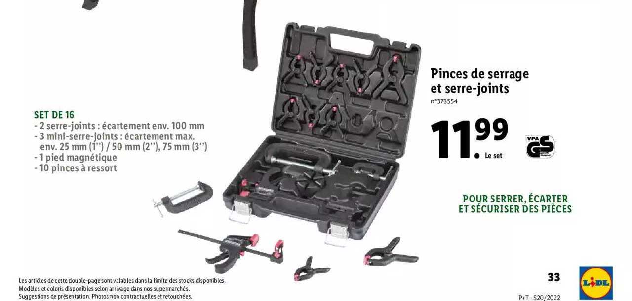 pinces de serrage et serre-joints