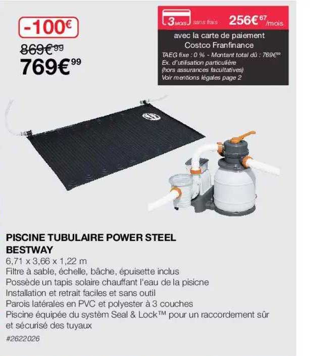 Piscine Tubulaire Power Steel Bestway