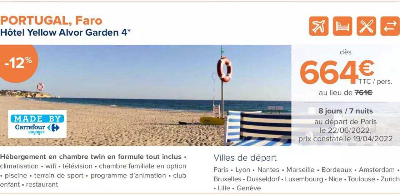 portugal, faro : hôtel yellow alvor garden 4*