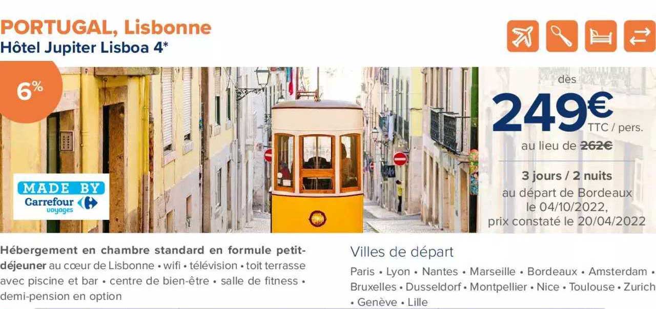 portugal, lisbonne : hôtel jupiter lisboa 4*