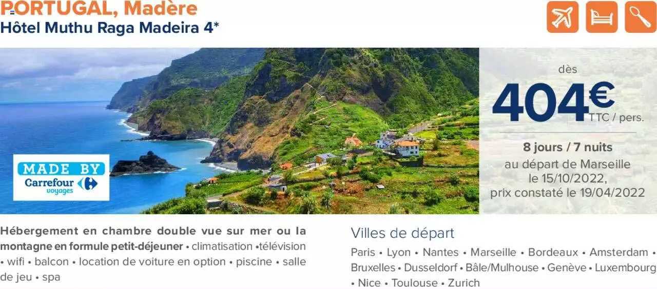 Portugal, Madère : Hôtel Muthu Raga Madeira 4*