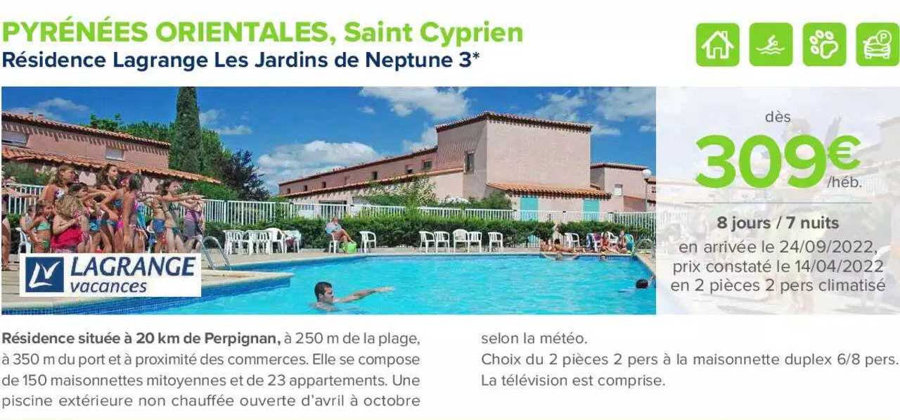 Pyrénées Orientales, Saint Cyprien : Résidence Lagrange Les Jardins De Neptune 3*