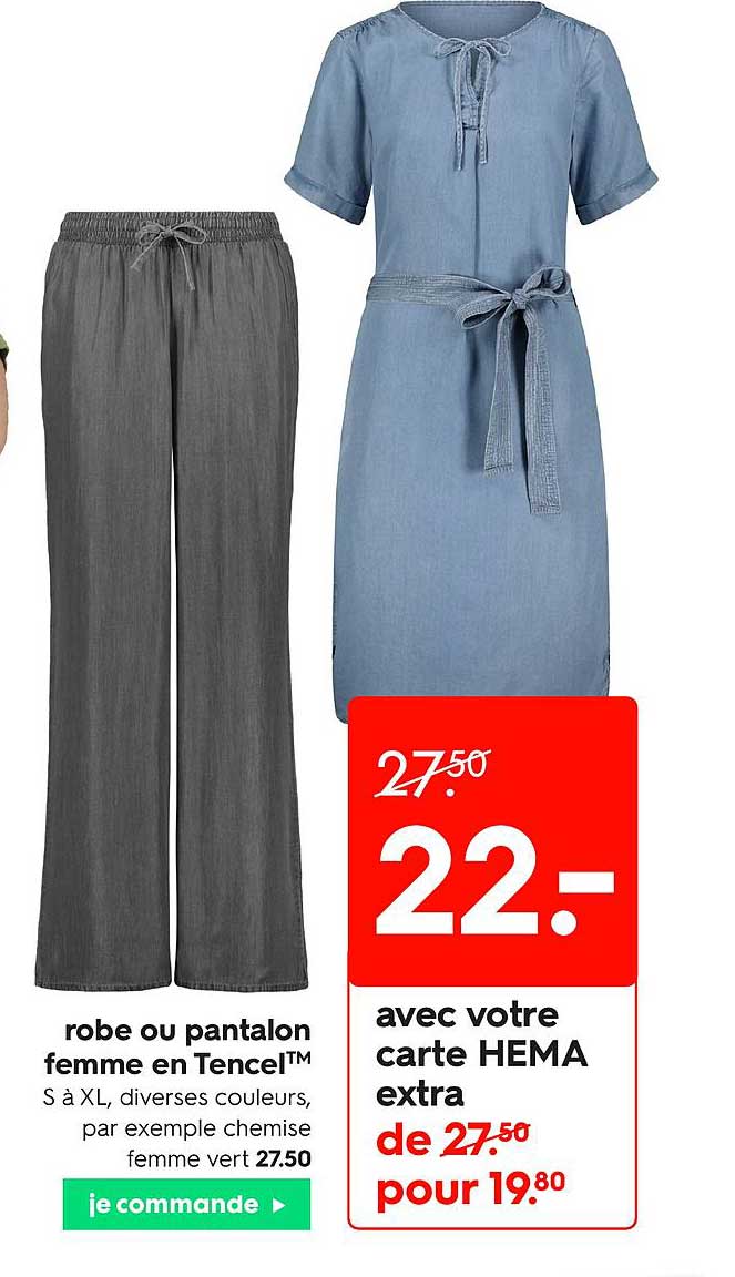 Robe Ou Pantalon Femme En Tencel