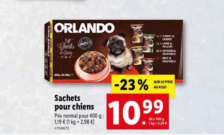 sachets pour chiens orlando
