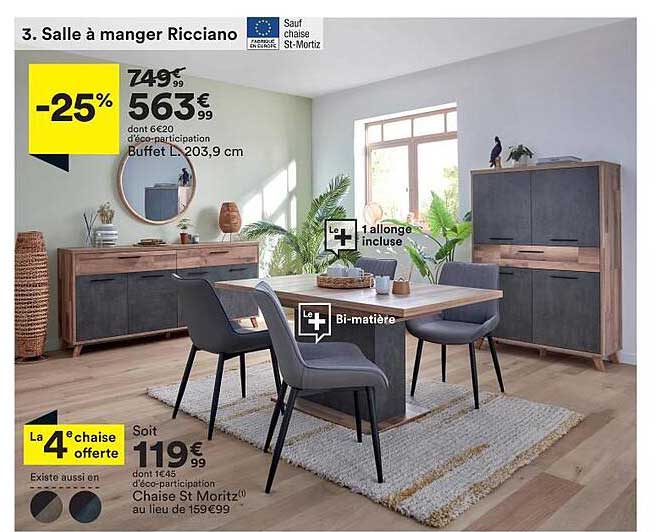 salle à manger ricciano, chaise st moritz