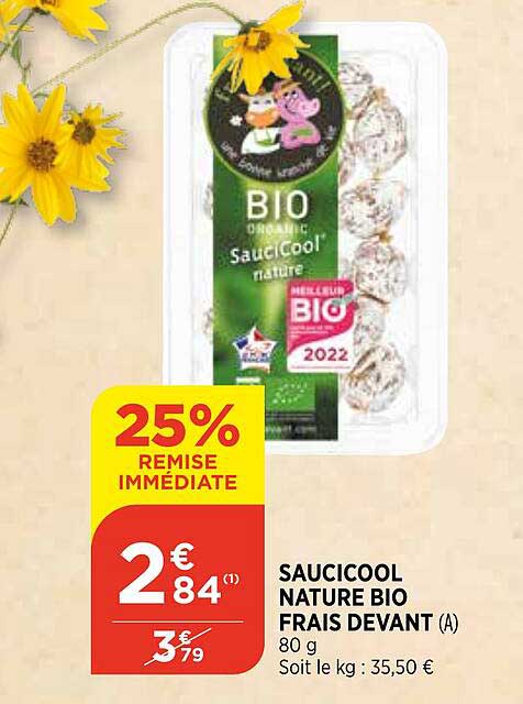 saucicool nature bio frais devant
