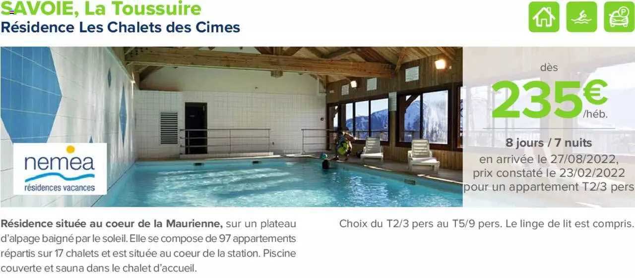 savoie, la toussuire : résidence les chalets des cimes