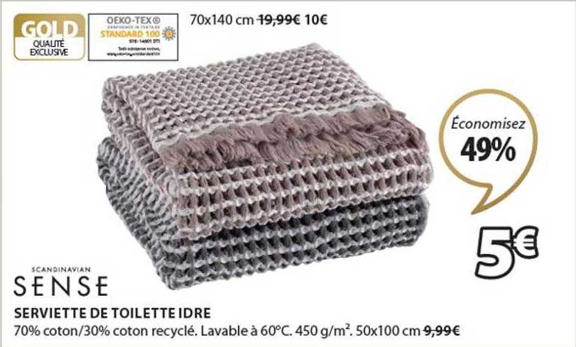 serviette de toilette idre sense