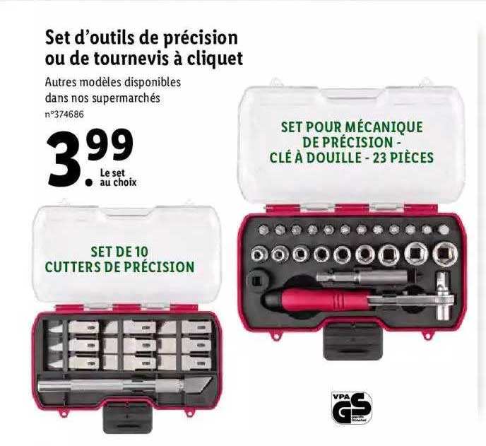 set d'outils de précision ou de tournevis à cliquet