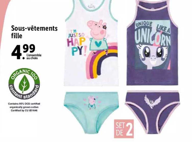 sous-vêtements fille