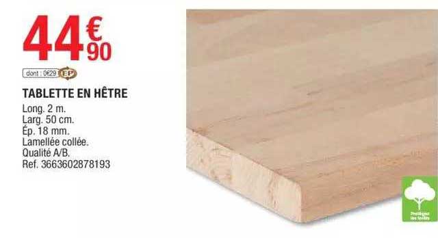Tablette En Hêtre