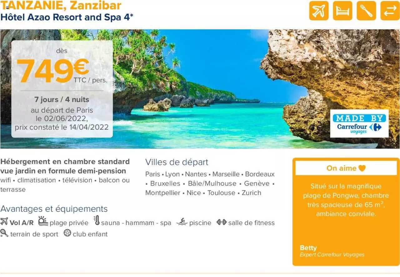 tanzanie, zanzibar : hôtel azao resort and spa 4*