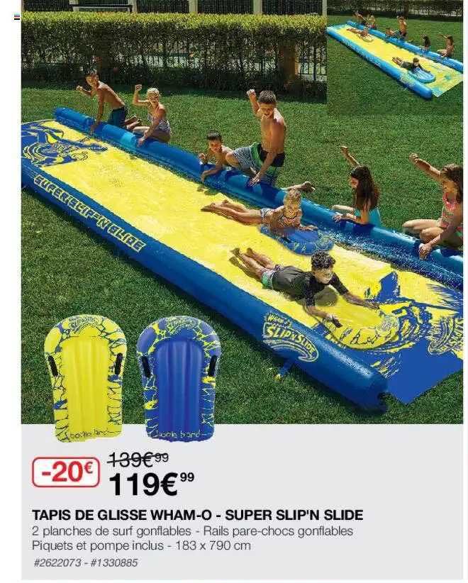 tapis de glisse wham-o - super slip'n slide