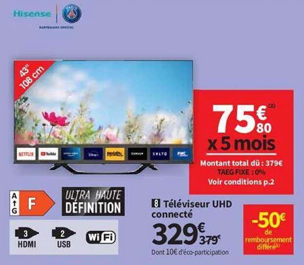 Téléviseur Uhd Connecté Hisense