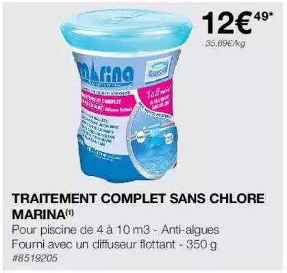 traitement complet sans chlore marina