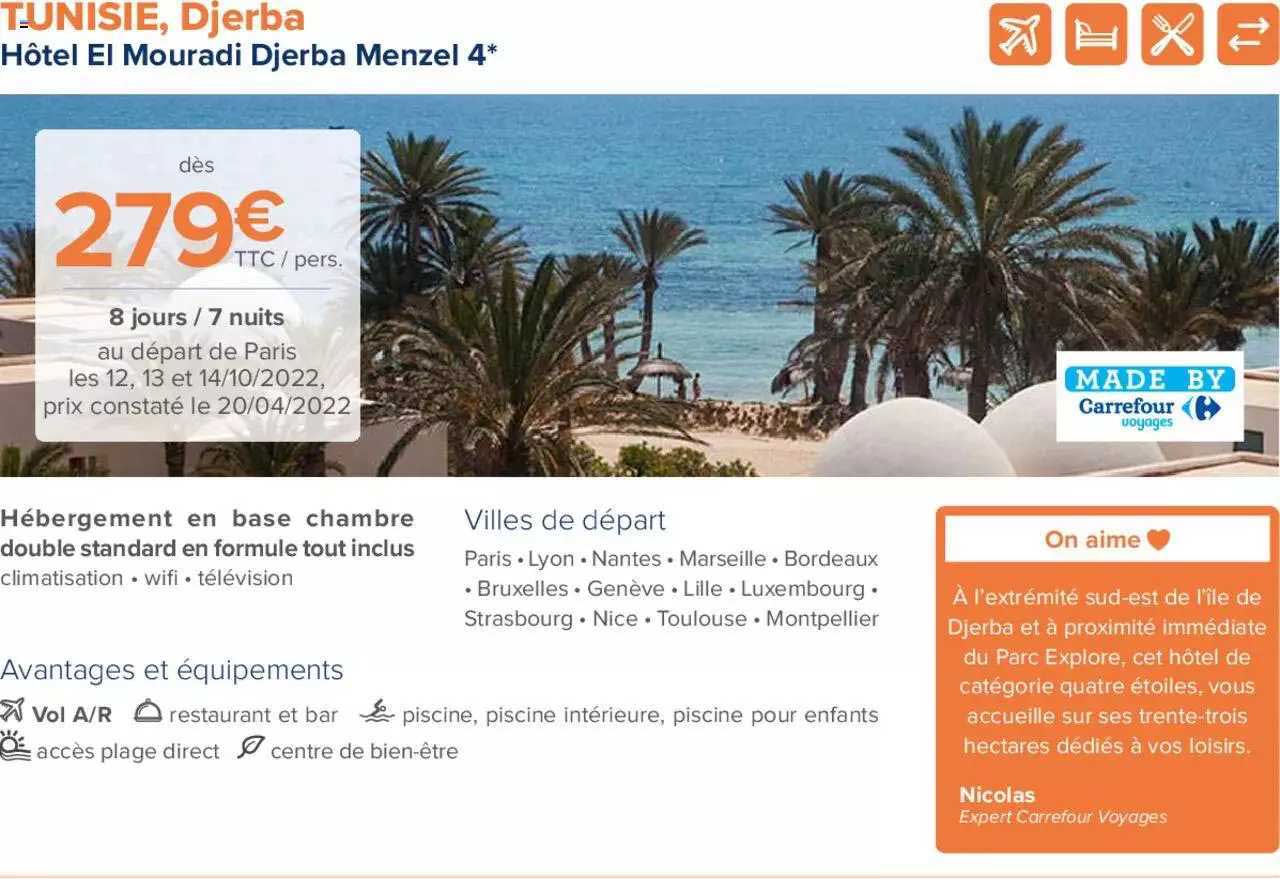 tunisie, djerba : hôtel el mouradi djerba menzel 4*
