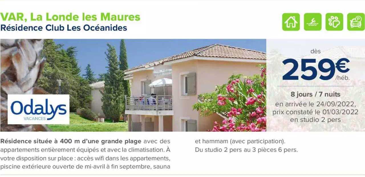 var, la londe les maures : résidence club les océanides
