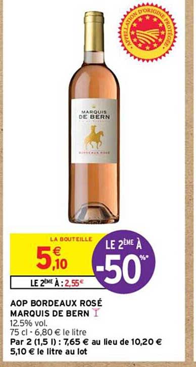 aop bordeaux rosé marquis de bern