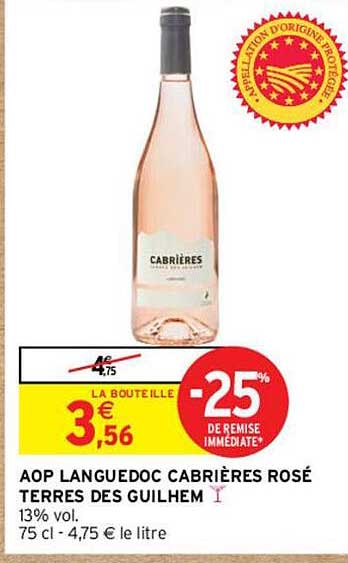 aop languedoc cabrières rosé terres des guilhem