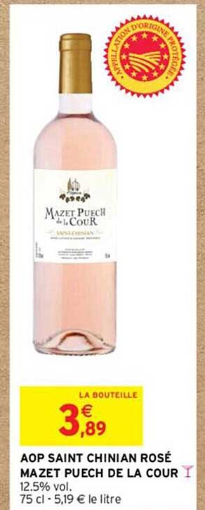 aop saint chinian rosé mazet puech de la cour