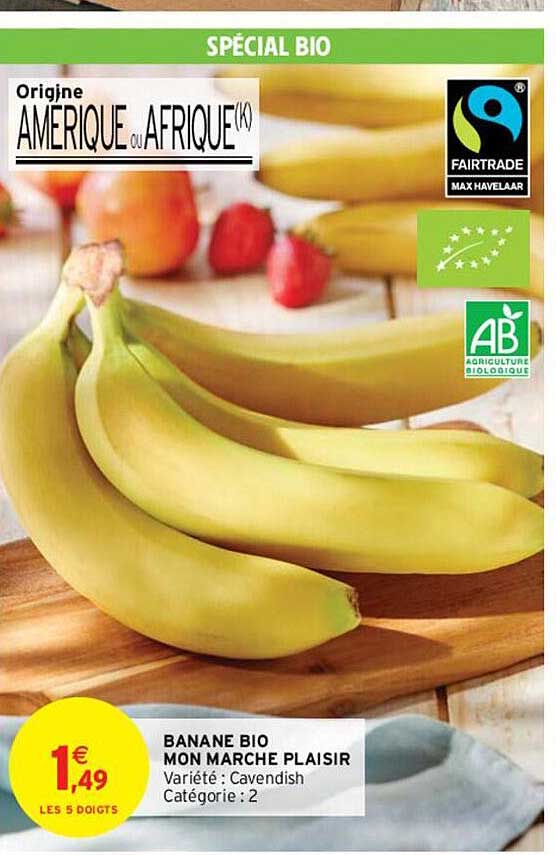 banane bio mon marché plaisir