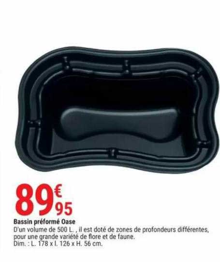bassin préformé oase