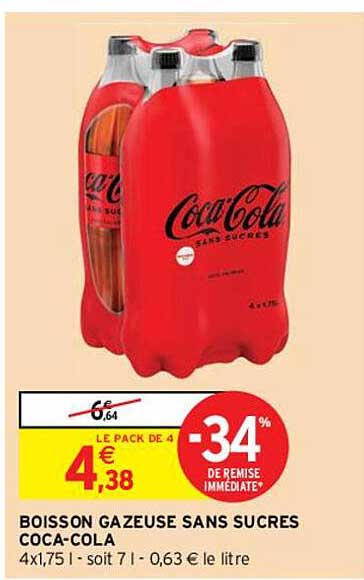 Boisson Gazeuse Sans Sucres Coca-cola