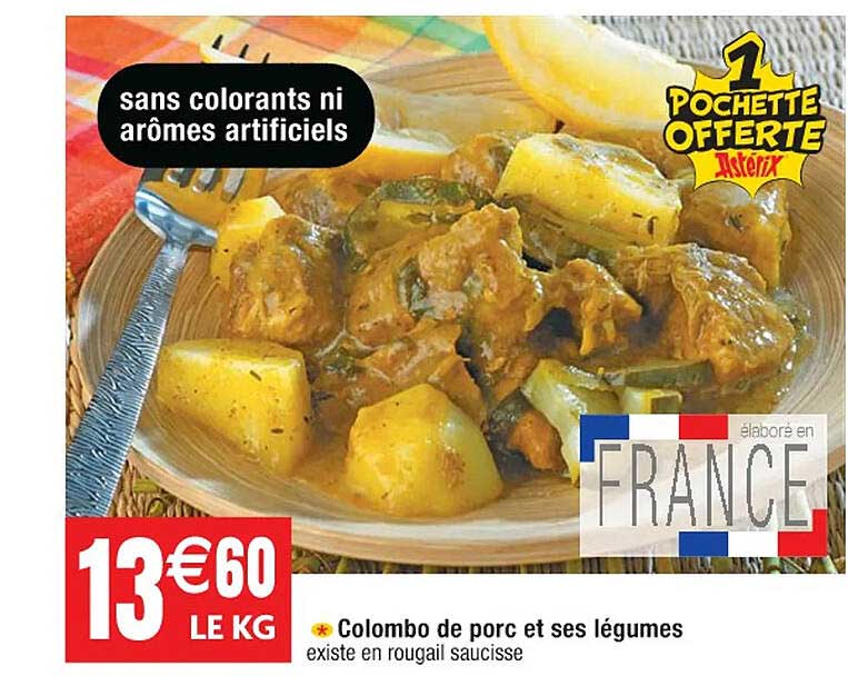 colombo de porc et ses légumes