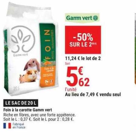 foin à la carotte gamm vert