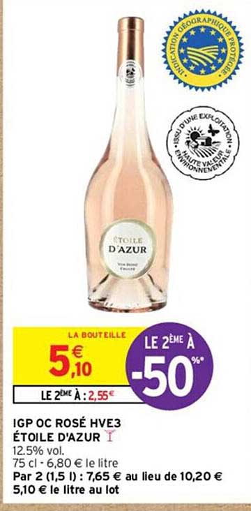 igp oc rosé hve3 étoile d'azur