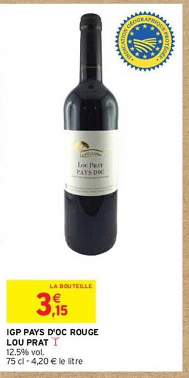 igp pays d'oc rouge lou prat