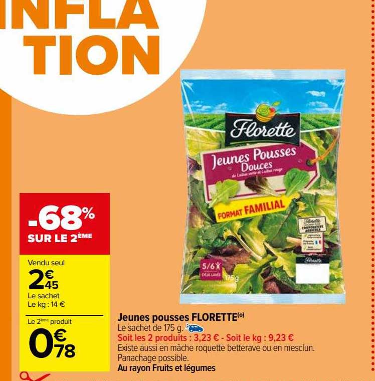 jeunes pousses florette