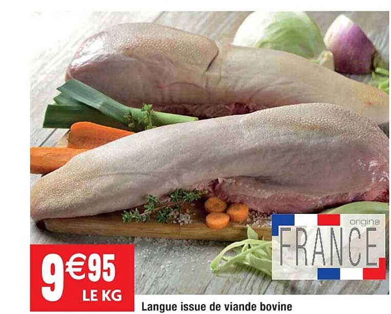 langue issue de viande bovine
