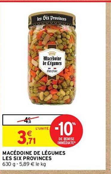 macédoine de légumes les six provinces