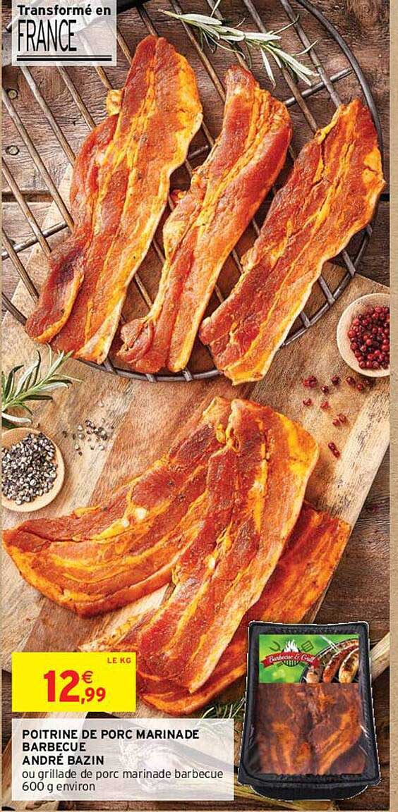 poitrine de porc marinade barbecue andré bazin