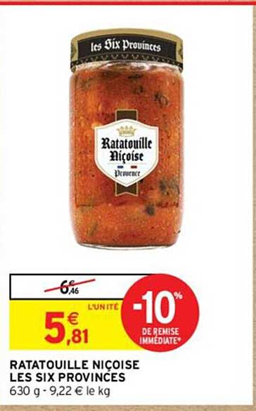 ratatouilles niçoise les six provinces