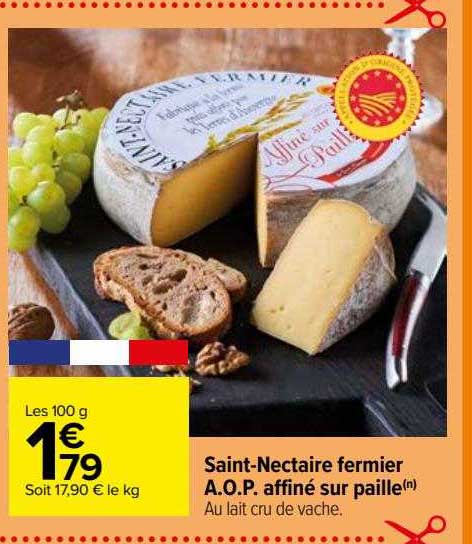 saint-nectaire fermier a.o.p. affiné sur paille