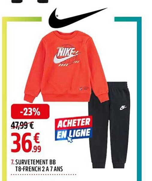 survêtement bb t8-french 2 à 7 ans nike