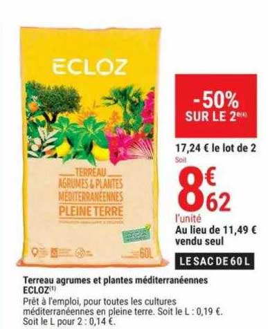 terreau agrumes et plantes méditerranéennes ecloz