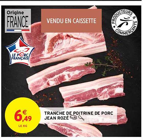 tranche de poitrine de porc jean rozé