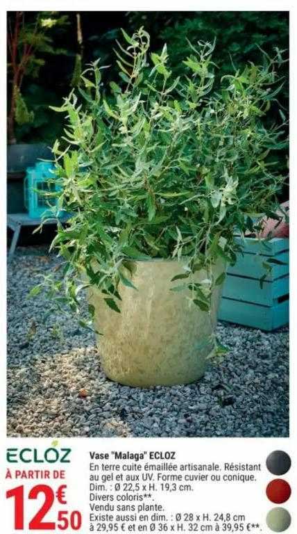 vase "malaga" ecloz