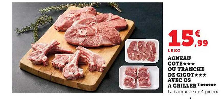 agneau côte***ou tranche de gigot***avec os à griller